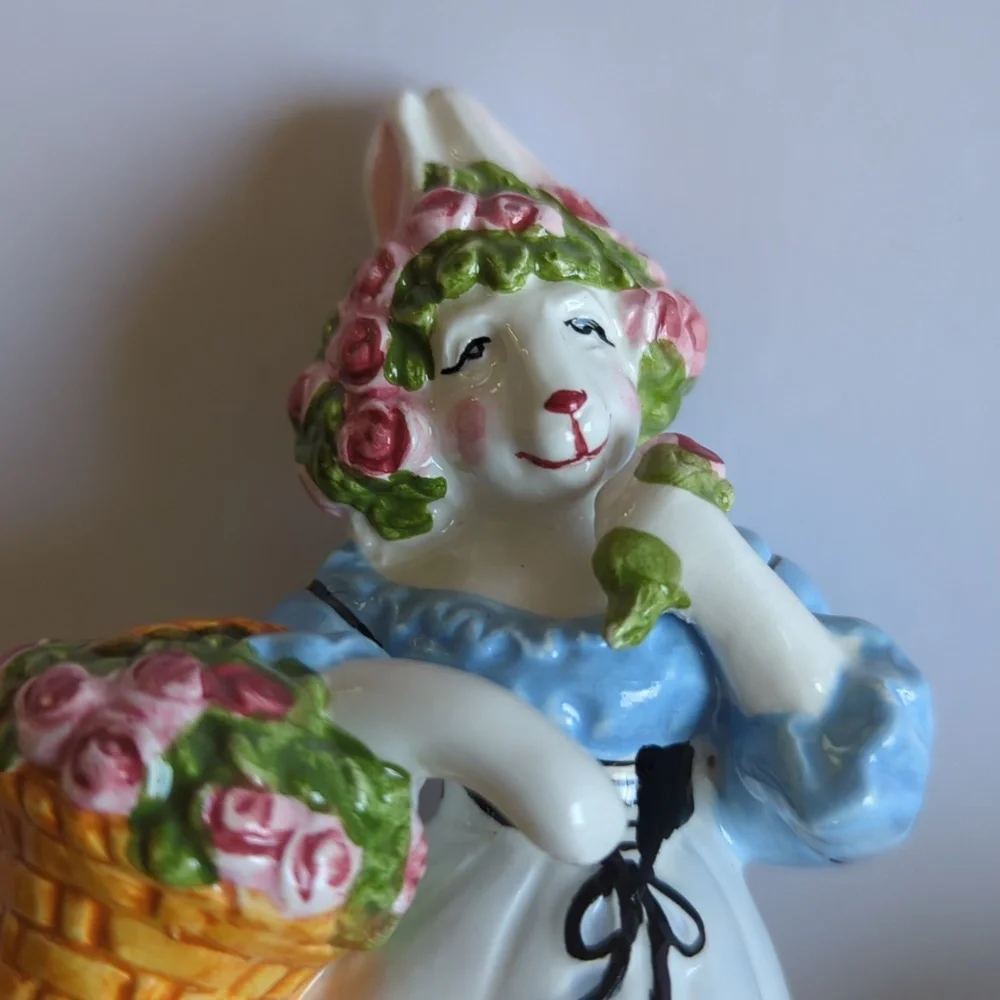 1997 Pamela Silin Palmer Rabbit Bunny Salt And Pepper Shakers Enesco Co Interart